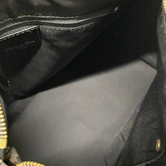 DIOR/ChristianDior Trotteur Cream Black PVC Patent Leather Handbag 674-082025 - Picture 12 of 14